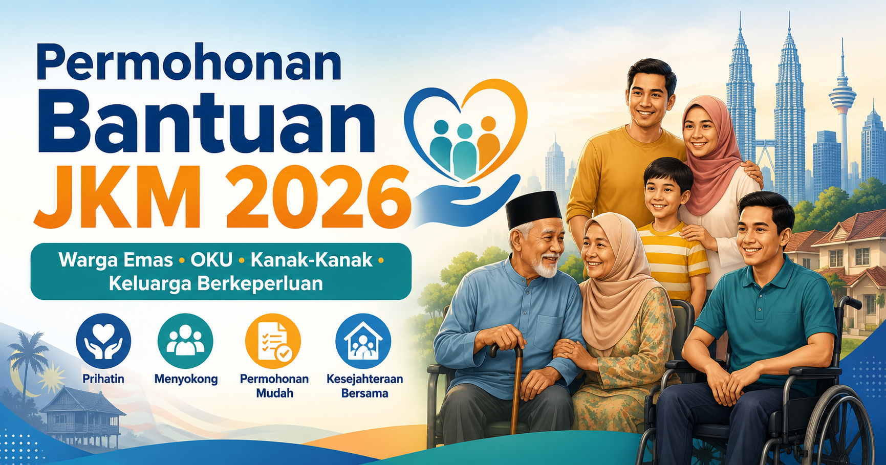 Permohonan Bantuan JKM 2026: Syarat, Kadar Bantuan & Cara Mohon