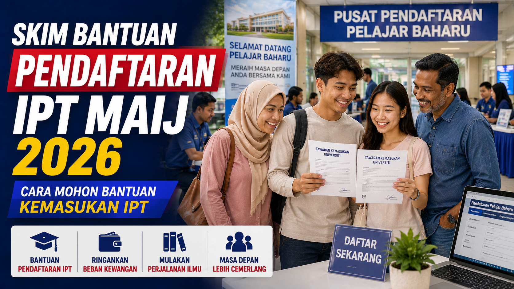 Skim Bantuan Pendaftaran IPT MAIJ 2026 untuk pelajar Johor yang melanjutkan pengajian ke IPT