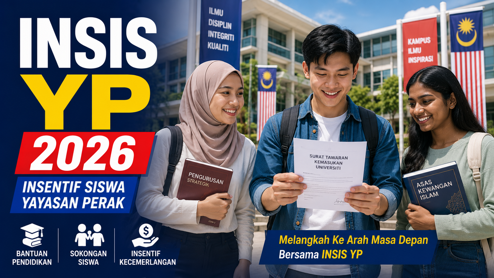 INSIS YP 2026 bantuan pendidikan Yayasan Perak untuk anak Perak yang melanjutkan pengajian ke IPT